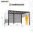 Sunjoy Outdoor Pergola 10 x 12 ft. Steel Pergolas with White Adjustable Shade and Privacy Screen for Backyard