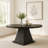 Childersburg Wood Round Dining Table With Pedestal In Rustic Espresso