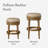 Maven Lane Pullman Backless Swivel Kitchen Stool with Upholstery Seat-128006625-128006624