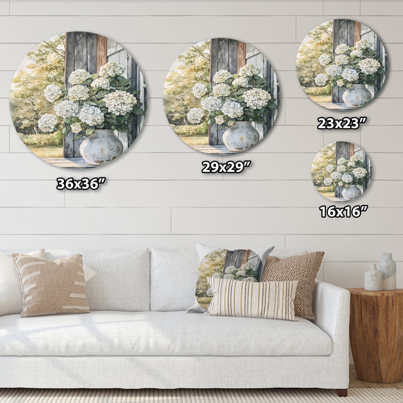 Country hydrangeas pot in the Summer Breeze - Hydrangea, H 23 po x l 23 po