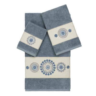 Ensemble de serviettes 3 pièces Isabelle 100% coton turc