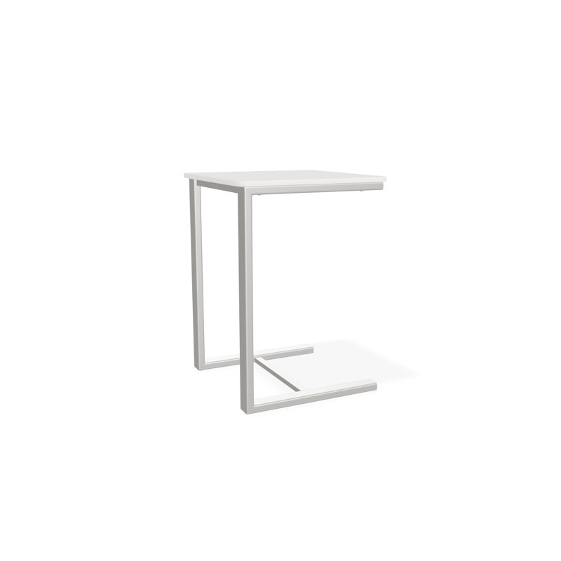 Outdoor Square Side Table, Brown/Snow