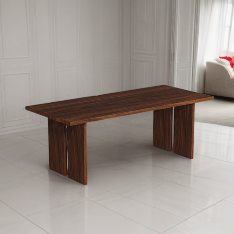 Leoniida Walnut Solid Wood Dining Table, 31.49" W x 62.99" L