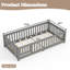 Lit simple avec garde-corps et porte pour enfants, gris-131097273