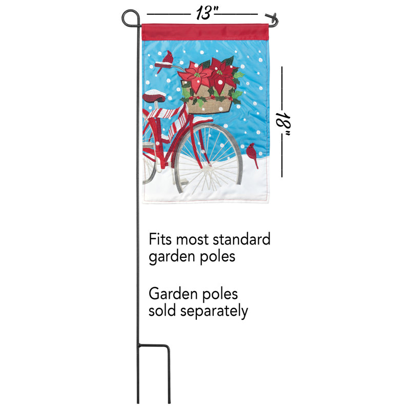 Drapeau de jardin en polyester à 2 côtés Cynae 18 po x 13 po