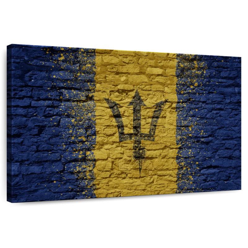 Borges Brick Textured Barbados Flag, 20" H x 30" W