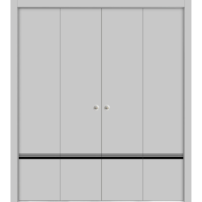 Finition en bois massif manufacturé, 72 po x 96 po, Gris mat
