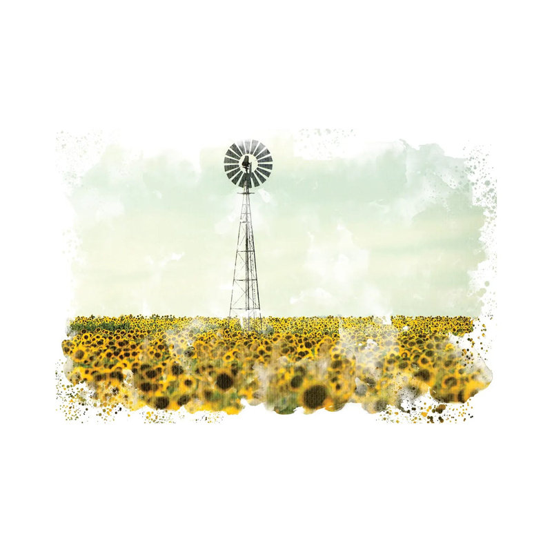 Windmill Sunflowers by Kimberly Allen - Wrapped Canvas Print, 66.04 cm H x 45.72 cm W