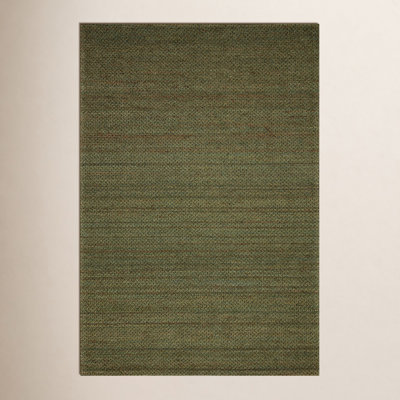 Abisai Green Hand-Woven Jute Rug