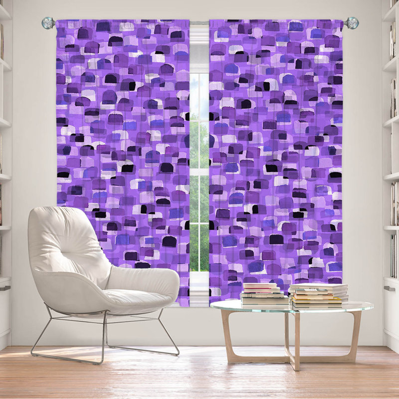 Panneau de rideau simple obscurcissant et isolant avec passe-tringle, Mauve, L 40 po x L 52 po