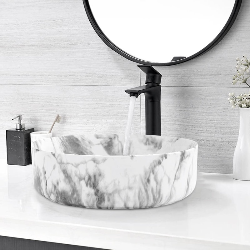 Metro Lane Chezaray 360mm L x 360mm W Ceramic Circular Sink