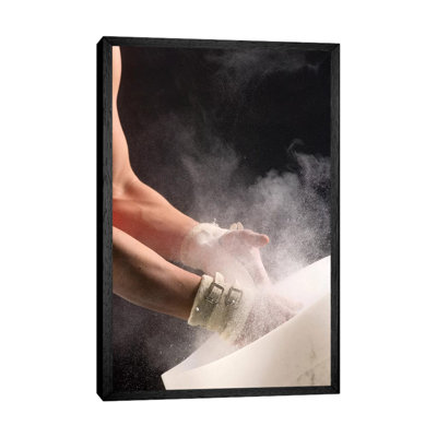 Male Gymnast Putting Chalk On His Hands, Bainbridge Island, Washington State, USA by Panoramic Images - Gallery-Wrapped Canvas Giclée on Canvas