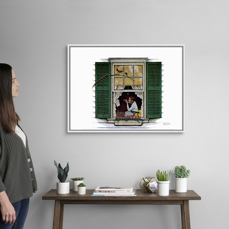 Willie était différente «The Lady Was Miss Polly». Toile, art mural, H 26 po x l 34 po x P 1,75 po, Cadre flottant blanc