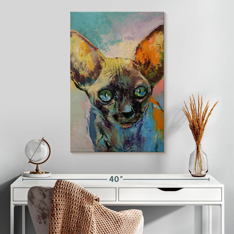 Brampt Sphynx Cat Portrait, 30" H x 20" W