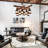 8-Light Industrial Wooden Chandelier