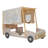 Wood Size Car Bed With Pillow, Ceiling Cloth And LED,-1136222753