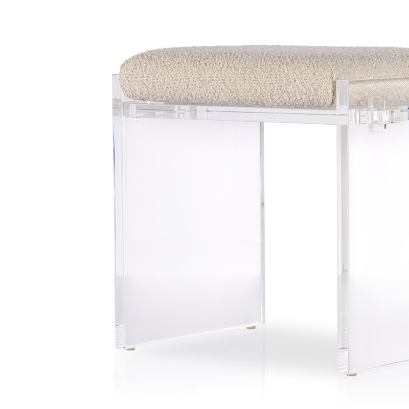 Gerrard Upholstered Accent Stool, Knoll Beige
