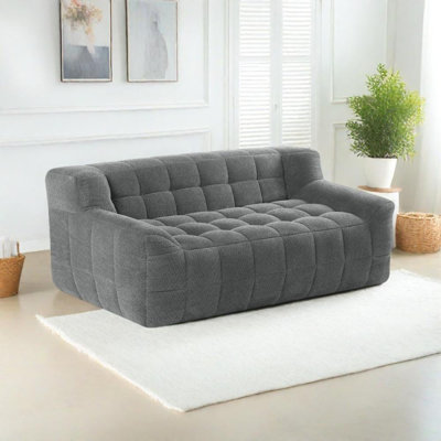 Full Compression Sofa with Plush Memory Foam Seating, Velvet Upholstery