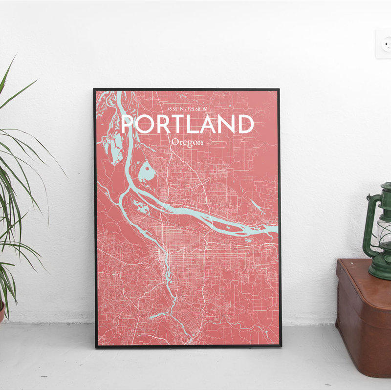 Portland - Impression sur papier, H 17 po x l 11 po x P 0,05 po