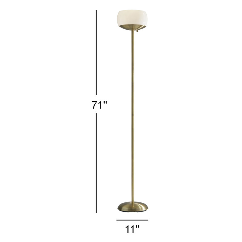Lampe torchère sur pied 71 po Perdita, Laiton