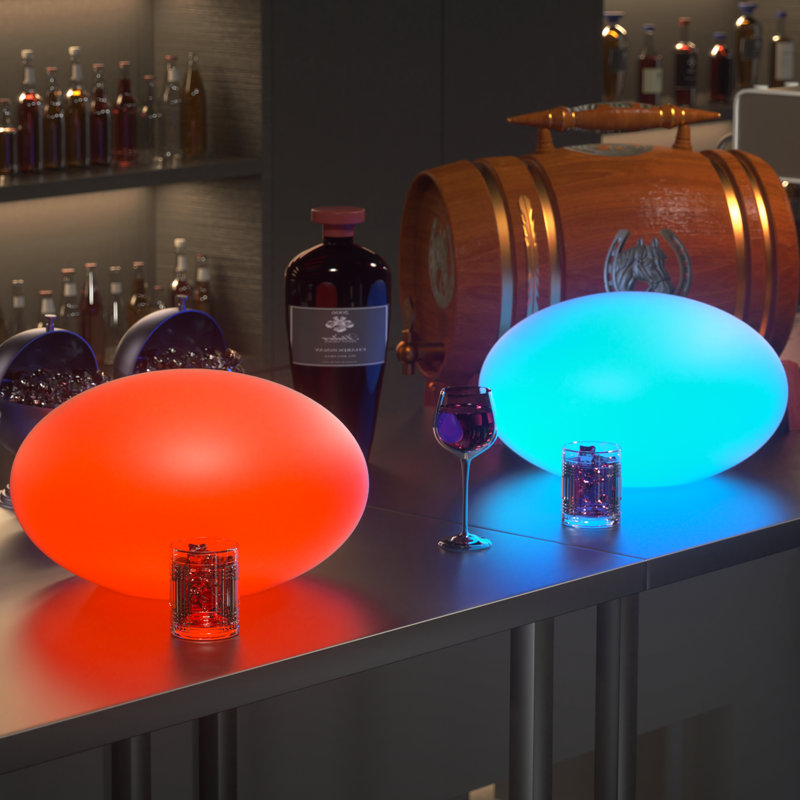 Plazonja DEL en forme d'œuf avec changement de couleur de la lumière de nuit, Orange multicolore