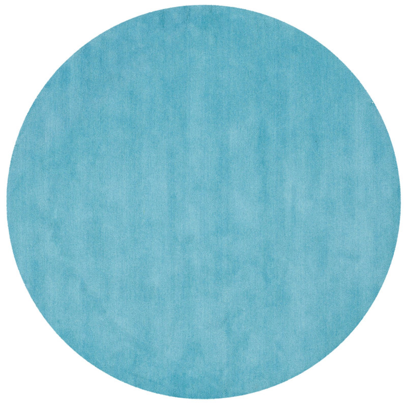 Moreau Hand Tufted Wool Solid Color Rug, Round 6'