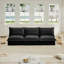 Modern Upholstered Modular Armless 3 Seater Sofa,Deep Seat 3- Seat Sofa Couch Armless Sofa Couch Free Combination, Chenille Fabric