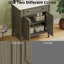 Meuble-lavabo vintage avec lavabo, armoire de salle de bain rustique avec portes à fermeture douce et tablette réglable-1708055967