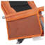 5-Position Adjustable Folding Camping Chair with Footrest - Orange Polyester