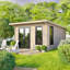 Powersheds 12 x 14ft Pent Log Cabin, Doors to the Left - 44mm