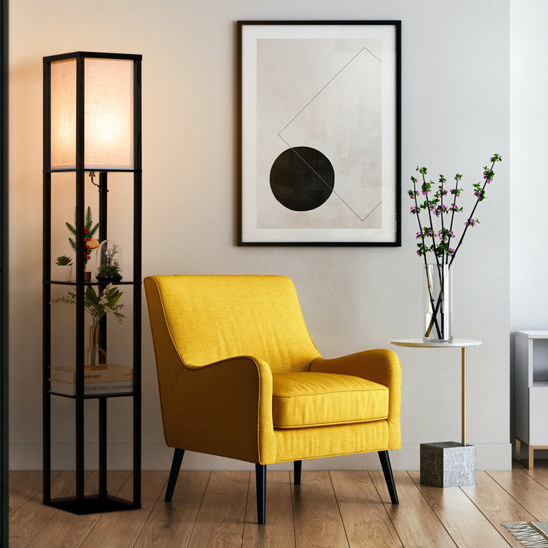 162.7cm Oil Rubbed Traditional Floor Lamp, Black