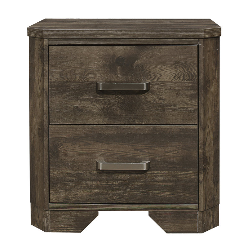 Rustic Brown Finish Nightstand