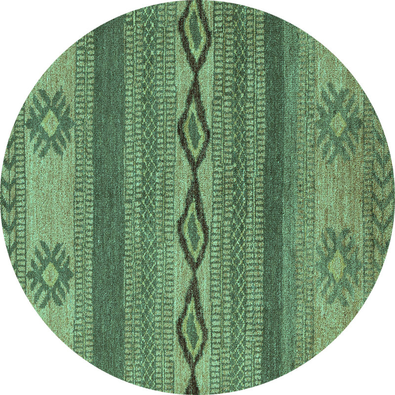 Jafus Performance Southwestern Indoor Rug, Round 8'