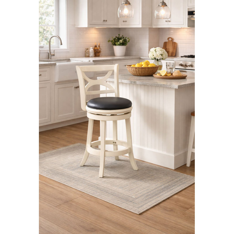 Tabouret de bar et de comptoir Adelaida, Babeurre, Tabouret de comptoir (siège d'une hauteur de 25 p