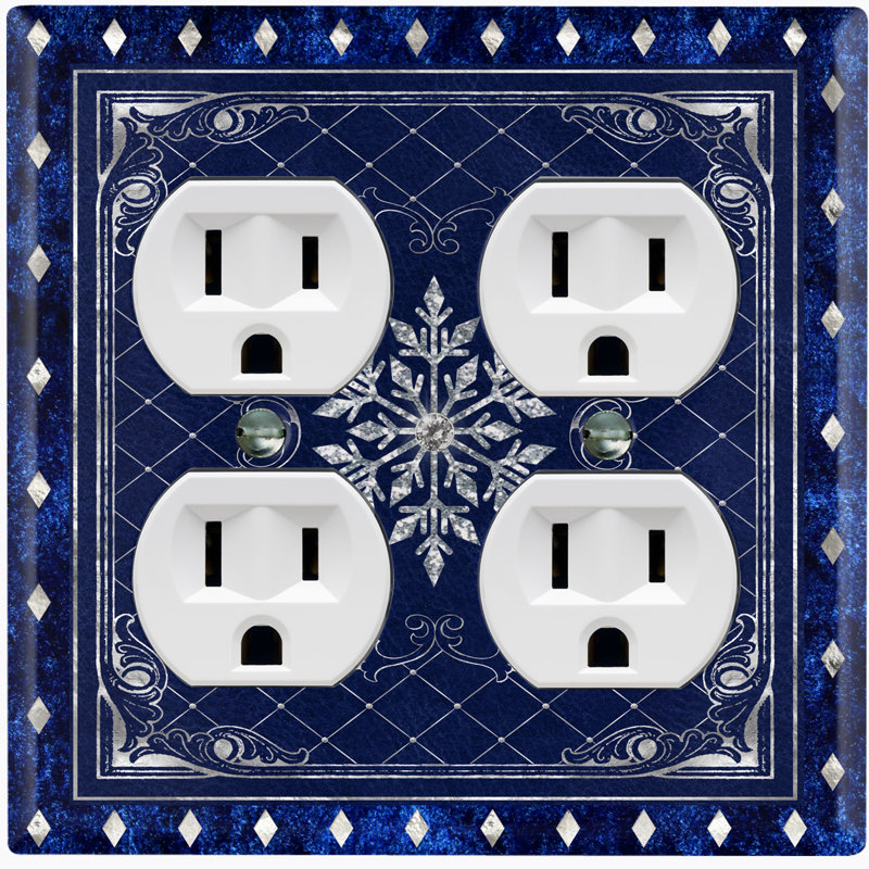 Patterned 4 - Gang Toggle Light Switch Standard Wall Plate
