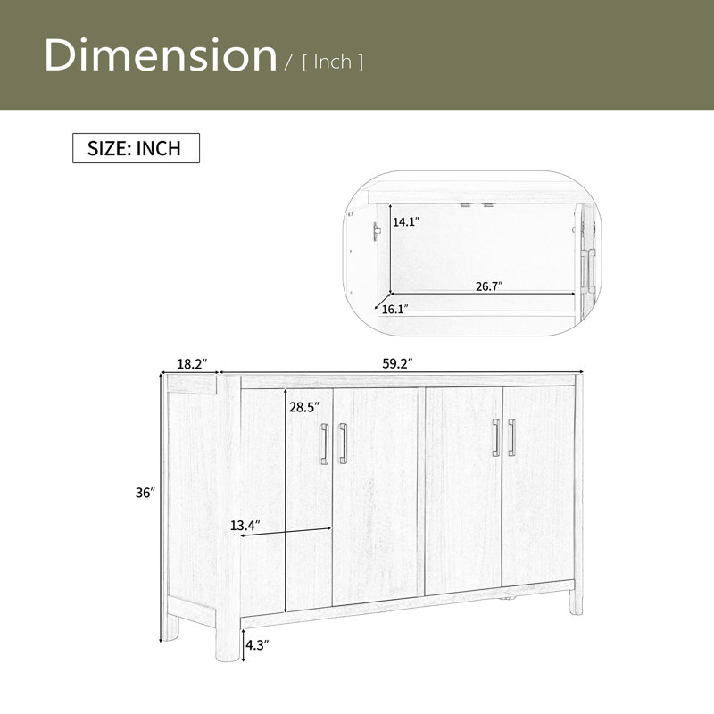 Armoire 4 portes Mirod