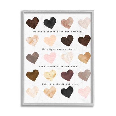 «Only Love Can Famous MLK Expression Heart Pattern» par Erica Billups - impression d'art textuel