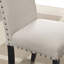 Tabourets en tissu à hauteur de comptoir en tissu avec garniture cloutée, ensemble de 2-1203934820
