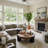 Modern 2-Piece Nesting Coffee Table Set, Round Wood Grain Media Table and Glass Side Table with Solid Legs