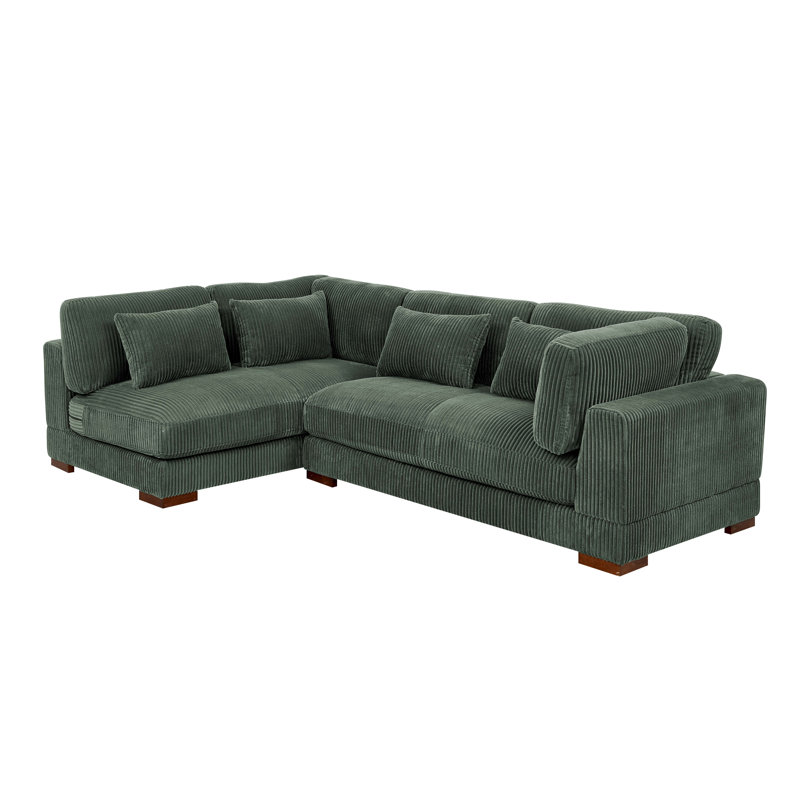 Basilius 2 - Piece Corduroy Sectional