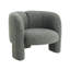 Chaise d'appoint en tweed Pemba avec coussins en duvet et structure en bois durable, parfaite pour le confort et le style