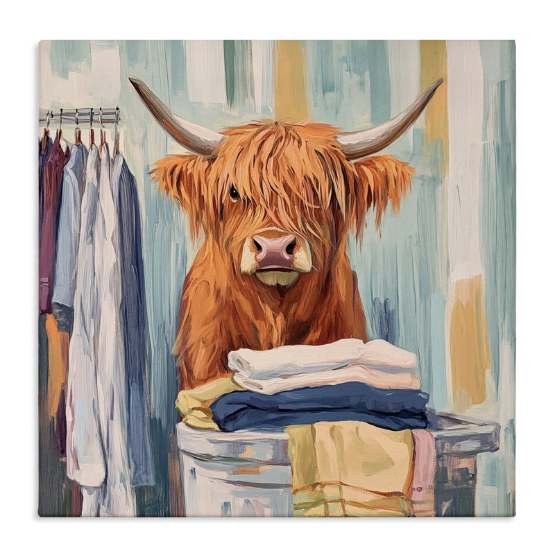 Toile de vache pliante et amusante, design par Nina Blue, H 17 po x l 17 po
