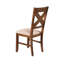 Chaises de salle à manger en bois massif, paire de noisettes foncées, sièges rembourrés en mousse avec accoudoirs texturés brun clair l 17 po x l 18,5 po et H 39,5 po, matériau de rembourrage