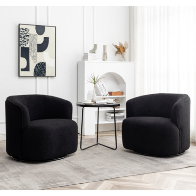 Jalena Upholstered Swivel Barrel Chair