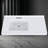 43 Inch Solid Surface Bathroom Vanity Top with Left Side Integrated Sink, 3" Thick Countertop, Raised Edge & 1.38" Backsplash, Waterproof & Easy Install