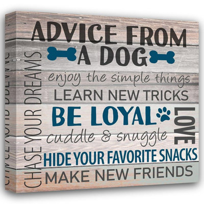 Trinx Allen, Kimberly Gallery Wrapped Canvas Art Titled: Advice from a Dog