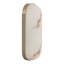 Applique murale rectangulaire en faux albâtre pour la maison - Décoration murale décorative pour éclairage de vestibule et de couloir - 12 po, blanc et or