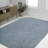 Longe Modern Minimalist Radius Corner Solid Turquoise Indoor/Outdoor Rug-594346820