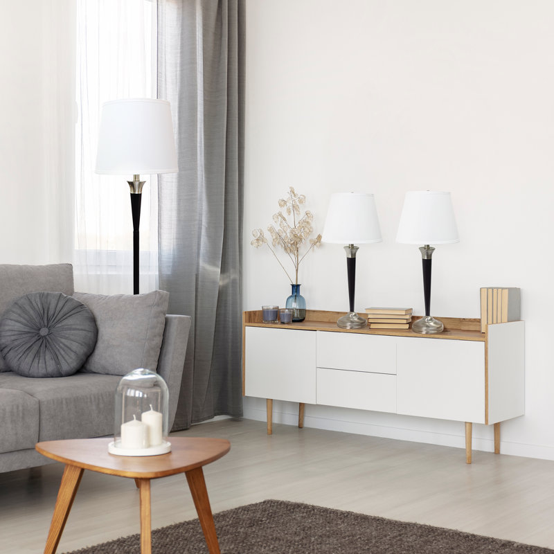 Ensemble de 3 lampes de table en métal