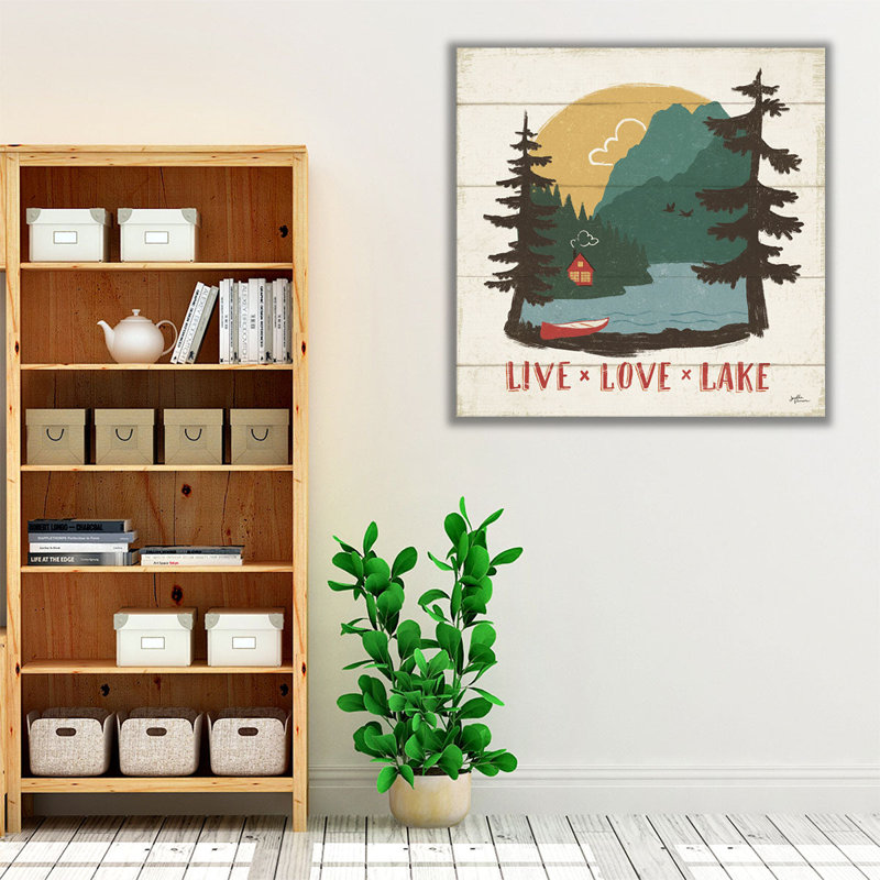 «Vintage Lake VII», reproduction d'art sur toile, H 40 po x l 40 po
